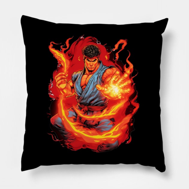 Ryu Street Fighter Design Pillow by Labidabop