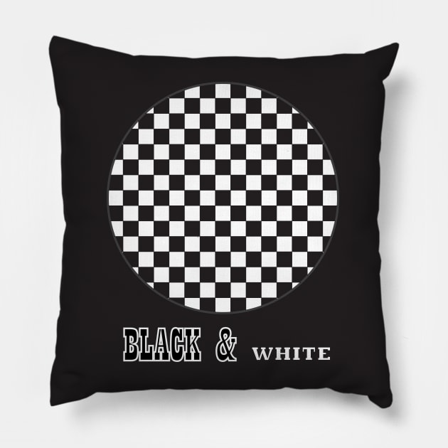 Black and white Pillow by Maro Design