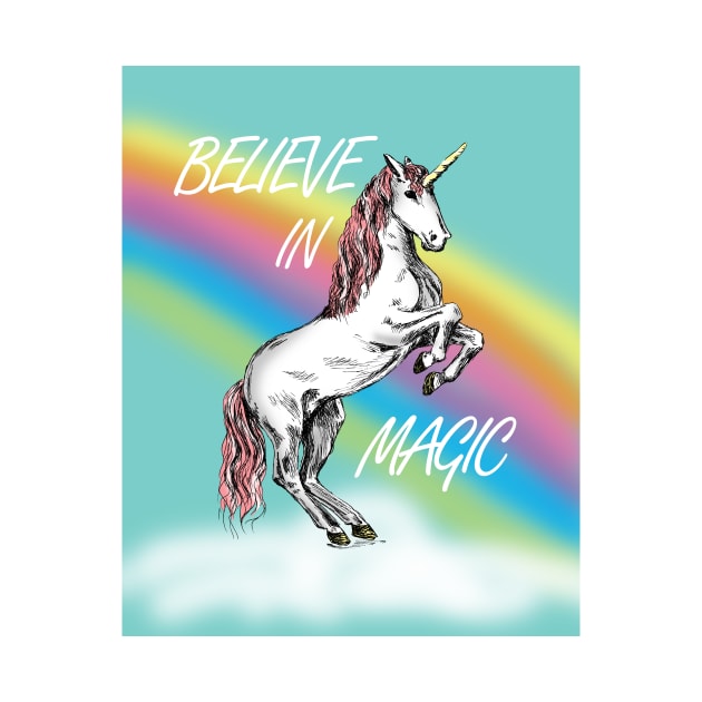 Unicorn Believe In Magic by rachelsfinelines