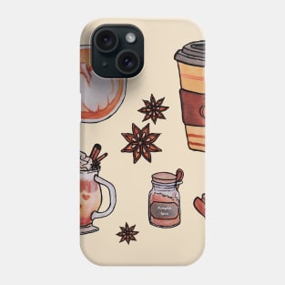 Watercolor Pumpkin Spice and Everything Nice Set Phone Case