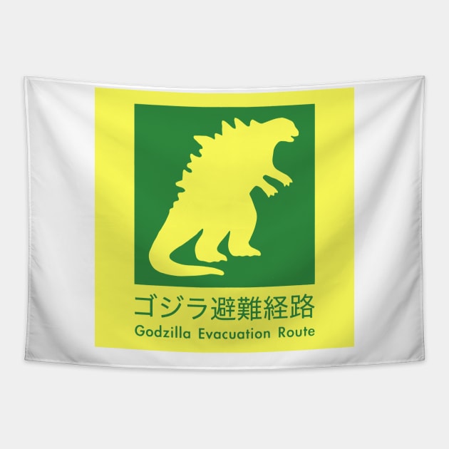 Godzilla Evacuation Route Tapestry by Surton Design