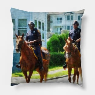 Police - Two Mounted Police Pillow