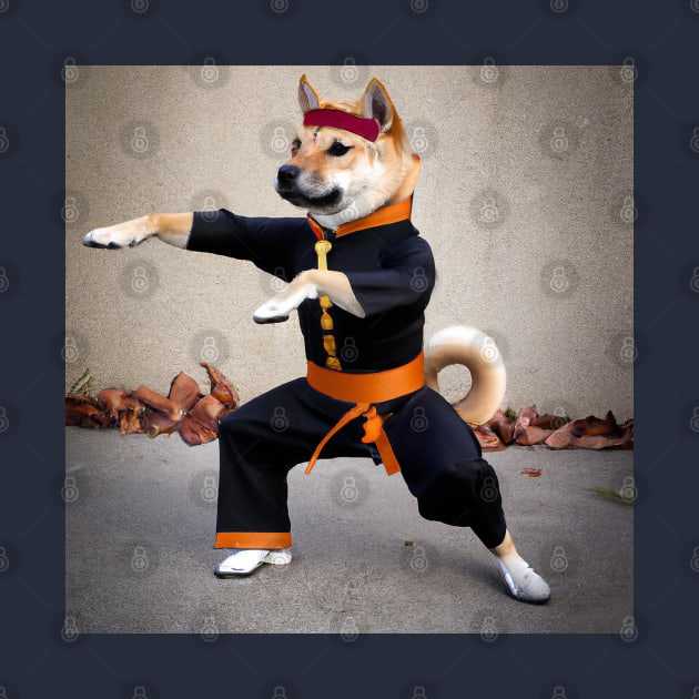 Karate Shiba Inu by Bee's Pickled Art