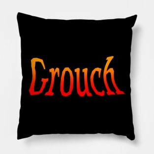 Grouch in orange and red grandient Pillow
