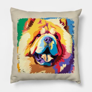 Chow Chow Pop Art - Dog Lover Gifts Pillow