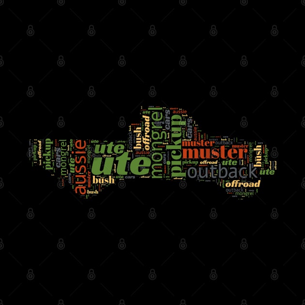 ute pick up truck offroad crawler 4x4 word cloud by Guntah