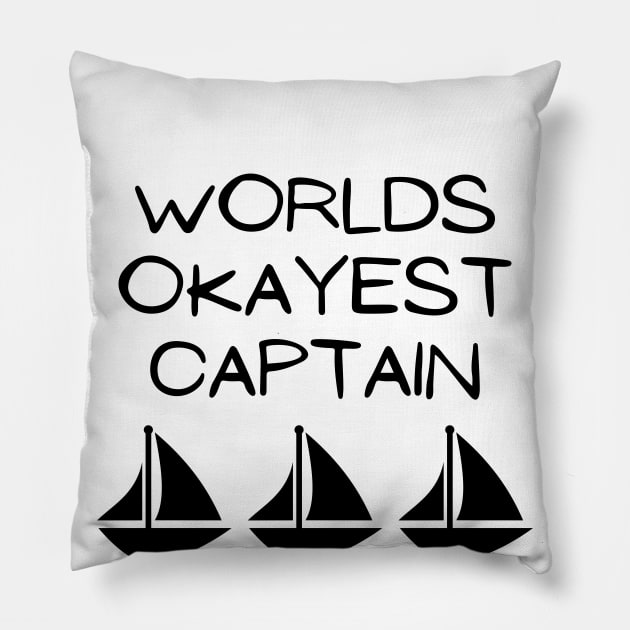 World okayest captain Pillow by Word and Saying