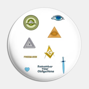 Freemasonry Symbols Freemason Masonic Occult Secret Society Pin