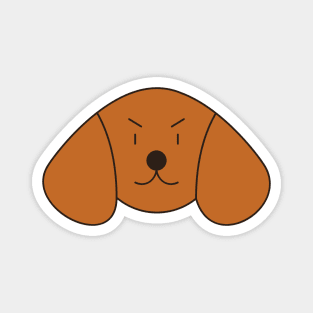 Optimistic Golden Retriever Dog Head Magnet