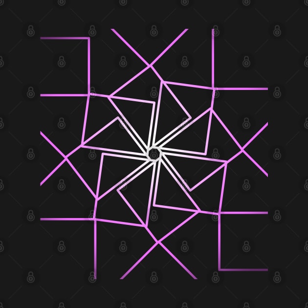 Abstract glowing geometric pattern in purple by FariDesigns 