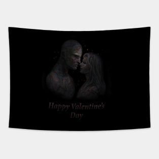 Happy Valentine's Day - Dark art Tapestry