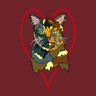 I Love Tortoise Shell Cats T-Shirt