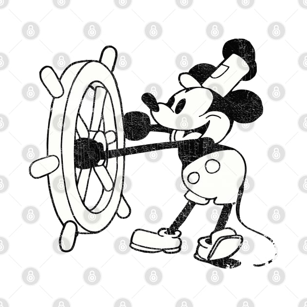 Steamboat Willie Faded Vintage Aesthetic by DrumRollDesigns