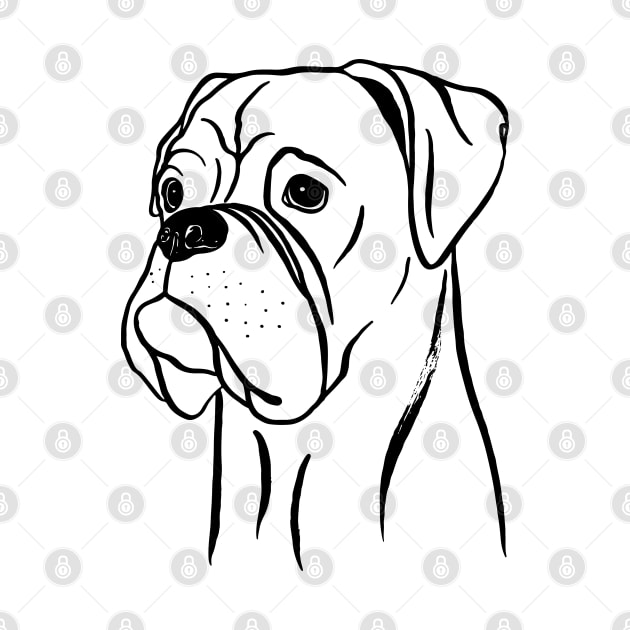 Boxer (Black and White) by illucalliart