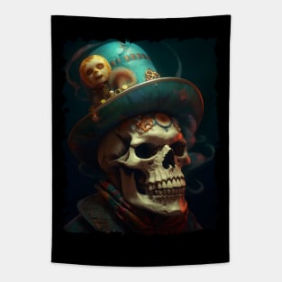 Spooky Evil Clown Skull Tapestry