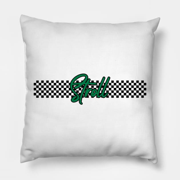 Race Flag Design - Lance Stroll 2021 Pillow by GreazyL