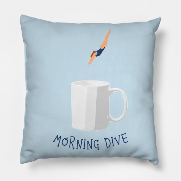 Morning Dive Pillow by jintetsu