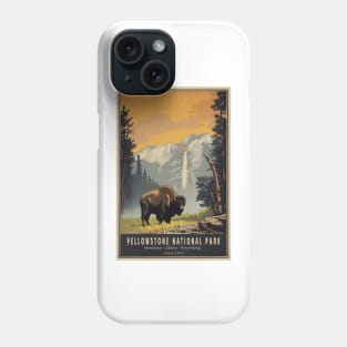 Yellowstone National Park Vintage Poster Phone Case