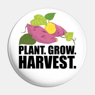 Sweet Potato farmer  - Plant Grow Harvest Pin