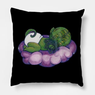 Baby Cthulhu on a Cloud Pillow