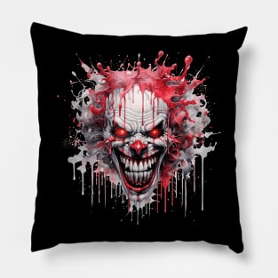 Scary Horror Clown Pillow