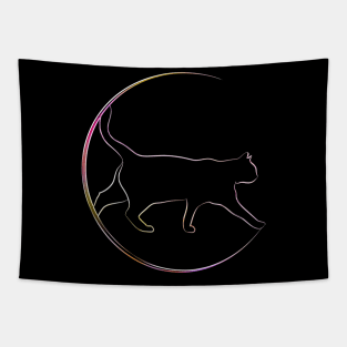 Cat Pet Domestic Life Chrome Graphic Tapestry