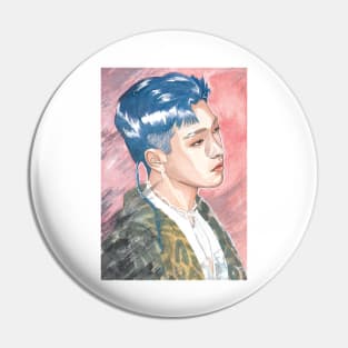 Kim Hongjoong ATEEZ Watercolour Painting Pin