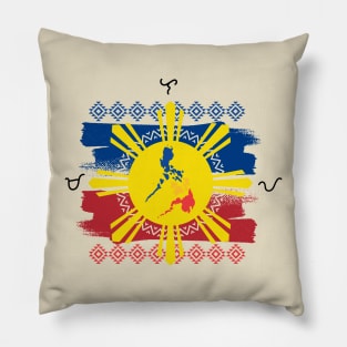 Philippine Flag Baybayin word Malaya (Freely) Pillow