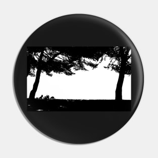 beach woodland Silhouette art Pin