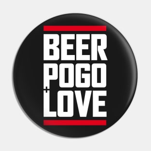 beer, pogo & love black Pin