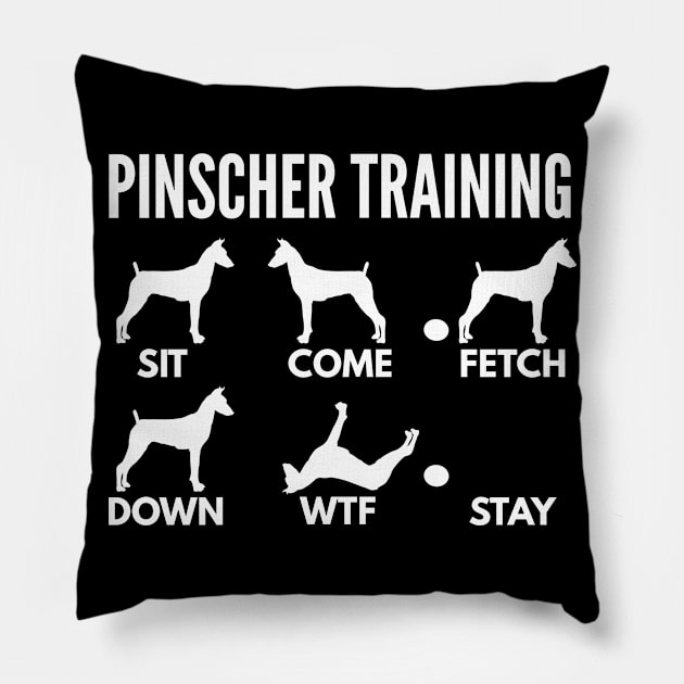 Pinscher Training German Pinscher Tricks Pillow by DoggyStyles