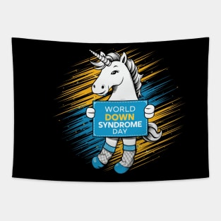 march 21 world down syndrome day a gift forunicorn lovers Tapestry