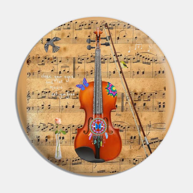 The Magic Violin Pin by SoozieWray