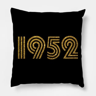 1952 Birth Year Glitter Effect Pillow