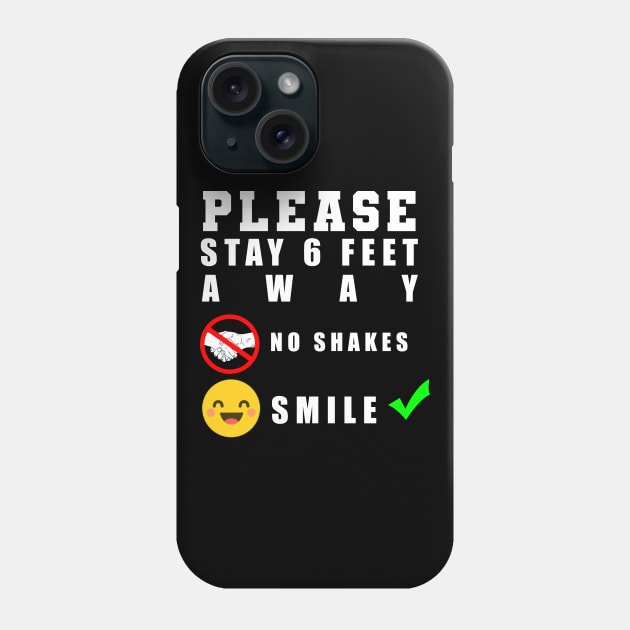 Please stay 6 feet away distancing Phone Case by Flipodesigner