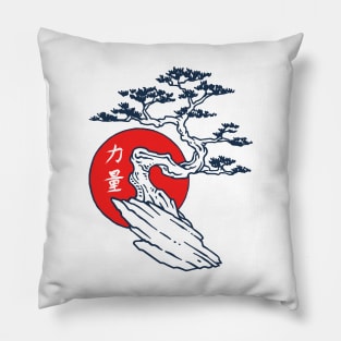 Bonsai Tree Illustration Tshirt Pillow