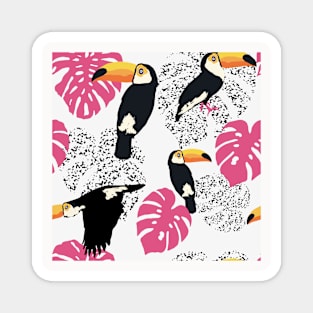 Toucan Neck Gator Pink Plants Toucan Magnet