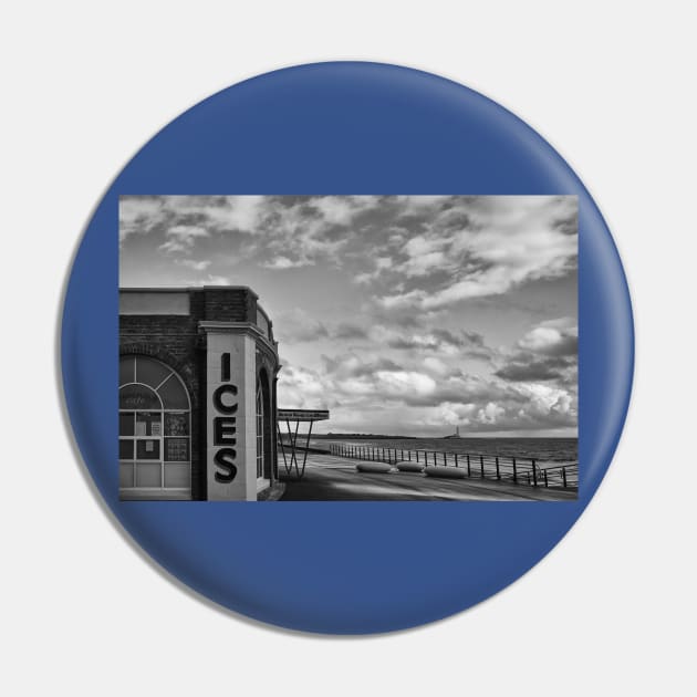 Rendezvous Cafe, Whitley Bay - Monochrome Pin by Violaman