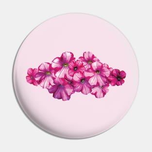 Petunias - Pink Petunias Pin