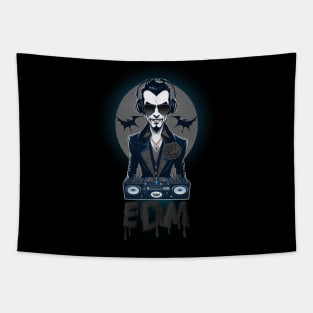 Vampiric EDM DJ! (Charcoal/Blue Glow) Tapestry