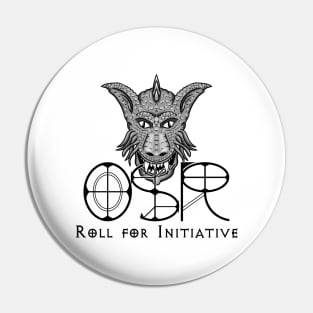 Dragon Head OSR Roll for Initiative Pin