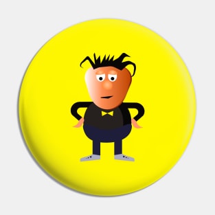 Cartoon funny man Pin