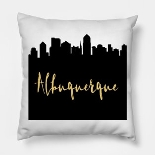 ALBUQUERQUE NEW MEXICO DESIGNER SILHOUETTE SKYLINE ART Pillow