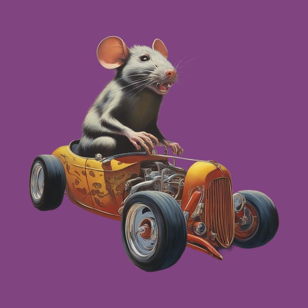 Rat in Hot Rod by CS77