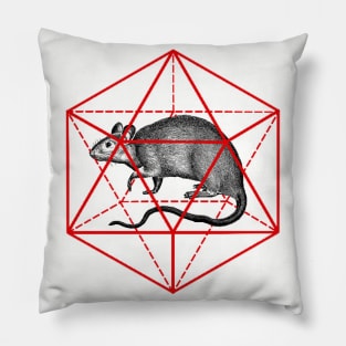 Rat in icosahedron Pillow