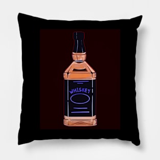 whiskey bottle pop art Pillow