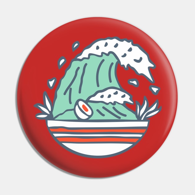 Ramen Waves Pin by Illusion Art