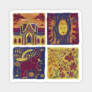 Thailand Tile Arts Magnet