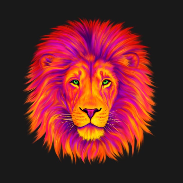 Colorful Lion by NeonFuzz