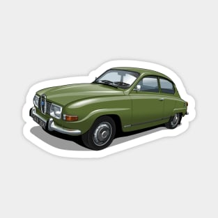 1971 Saab 96 saloon in verona green Magnet